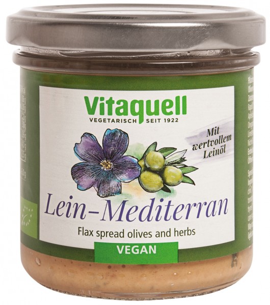 Linseed spread Mediterranean organic, 130 g jar