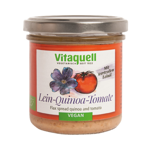 Leinölaufstrich Quinoa-Tomate Bio, 130 g MHD 07.07.2023