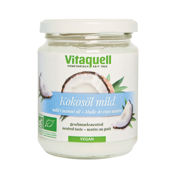 Coconut oil organic, mild, tasteless, 215 ml