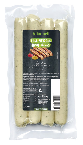 Vegetarian bratwurst 5 x 80 g
