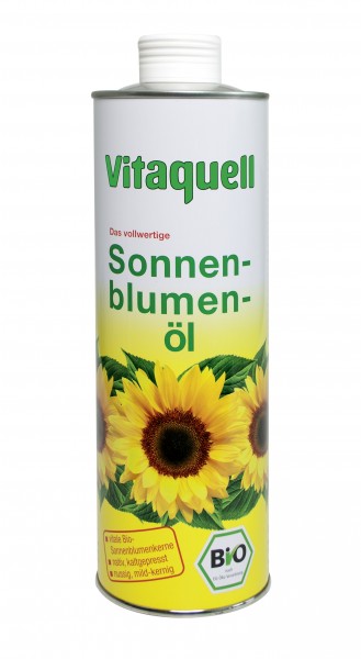 Vitaquell Sonnenblumen-Öl vitale Bio-Saat, kaltgepresst, 375 ml