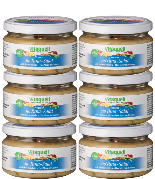 6 x Tuna-Salat - vegan, mild-pikant, 180 g