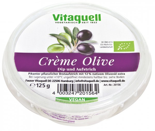 Organic Crème Olive, 125 g