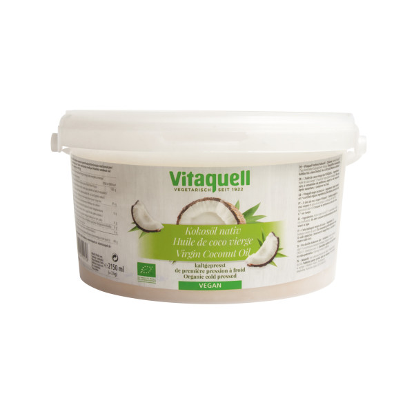 Coconut oil organic, virgin, 2 kg bucket