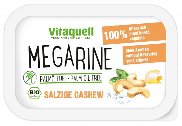 Megarine Salzige Cashew ohne Palmöl