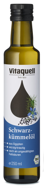Black cumin oil, organic, cold pressed, virgin 250 ml
