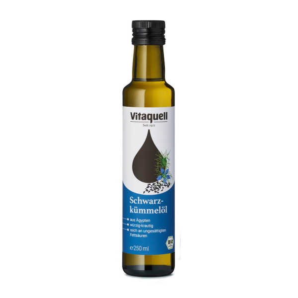 Schwarzkümmel-Öl, Bio, kaltgepresst, nativ 250 ml