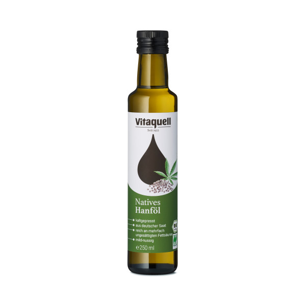 Hemp oil organic, cold pressed, virgin 250 ml