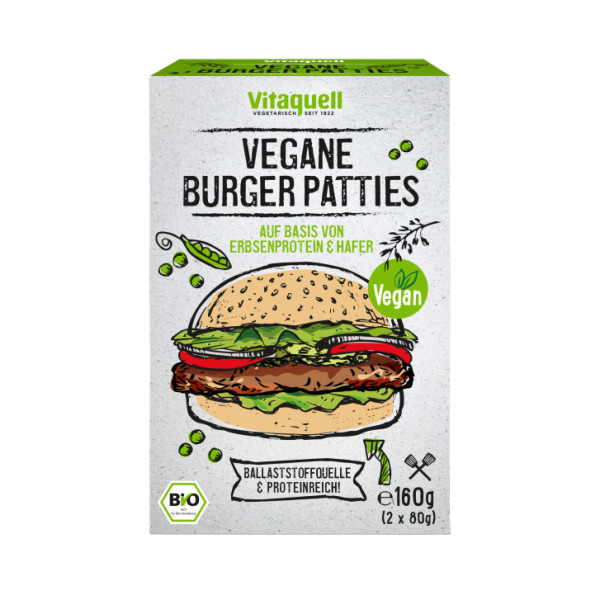 Organic Vegan Burger Patties, 160 g
